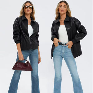 Chaqueta de cuero para mujer recién llegada en estilo de tendencia hecha en fábrica con buena calidad y precio competitivo de moda - Product Image 1