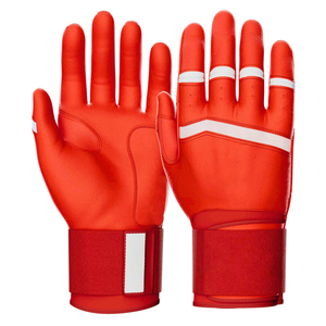 ถุงมือตีเบสบอลหนังคุณภาพสูง ดีไซน์ล่าสุดจากผู้ผลิต แบบข้อมือยาว พร้อมโลโก้สั่งทำได้ - Product Image 2