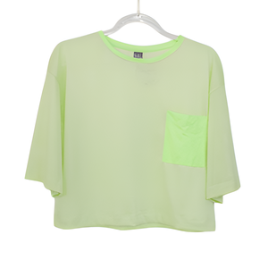 Chatherine Women's Basic <b>T</b>-<b>Shirt</b> Mesh <b>Loose</b> Fit Eco-Friendly Spandex Outer Womenswear for Casual or Sport Activity - Product Image 3