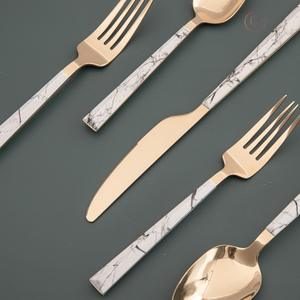 Ensemble de couverts élégants et luxueux en acier inoxydable pour les repas et les fêtes |   Couverts écologiques avec couleurs personnalisées - Product Image 5