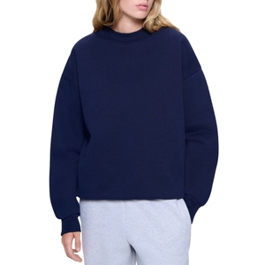 Sudadera de punto de peso medio-alto de 220 GSM, mezcla de poliéster/acrílico, con cremallera de un cuarto, cuello vuelto, gruesa, cálida y de gran tamaño. - Product Image 2