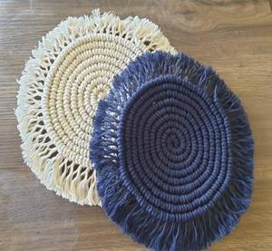 Arte de pared de macramé tejido, acento decorativo hecho a mano para sala de estar, dormitorio, oficina, salón y decoración Interior moderna para el hogar - Product Image 5