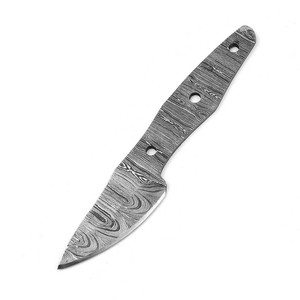 Nordic Forge - Kit de Hojas de Cuchillo en Blanco para Forjar a Mano, Hoja Fija EDC, Acero de Damasco, Punta de Clip, Hojas de Cuchillo Skinner, OEM, Full Tang - Product Image 1