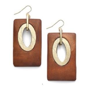 Boucles d'oreilles en bois légères en gros usine - Product Image 4