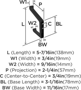 Bronze Aluminium Decorative Double Prong Wall <b>Hook</b> Wood Brass Metal for Coats Hats Backpacks Bags <b>Door</b> <b>Over</b> Bathroom Room Decor - Product Image 4
