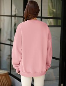 เสื้อสเวตเชิ้ตคอวีทรงหลวมแบบโอเวอร์ไซส์ ดีไซน์คอกว้าง ผลิตโดยผู้ผลิตที่ได้รับการรับรองด้านการควบคุมคุณภาพ - Product Image 2