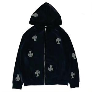 Survêtement en strass pour homme, coupe ample, sweat-shirt et pantalon, entièrement orné de pierres précieuses, 100% coton, survêtement en strass épais - Product Image 5