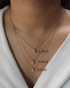 Collier solitaire moissanite collier en diamant de laboratoire pendentif bijoux personnalisés cadeau parfait pour elle - Product Image 4