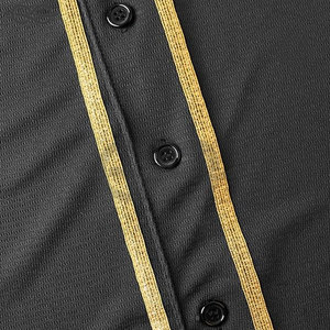 Venta al por mayor de manga corta baratos uniformes de béisbol en blanco bordado poliéster Color personalizar Hip Hop camisa de béisbol clásica - Product Image 4