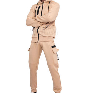 Conjuntos de joggers de alta calidad para hombre, chándal de lana cómodo, ropa deportiva con cierre de cremallera, estilo de entrenamiento informal, gimnasio XL transpirable - Product Image 1