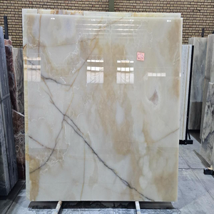 Dalles de marbre onyx de luxe en rouge et beige pour salles de bain et salons - Product Image 6