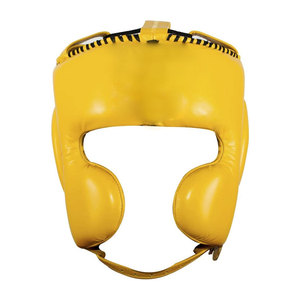 Protège-tête de boxe professionnel en cuir avec rembourrage en mousse absorbant les chocs, ajustement réglable, écologique, pour l'entraînement MMA et de kickboxing - Product Image 1