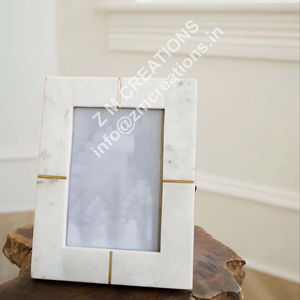 Idées de cadeaux Cadre photo en marbre Accessoires de décoration de table Dernier cadre photo Cadre en marbre artisanal pour peintures - Product Image 1