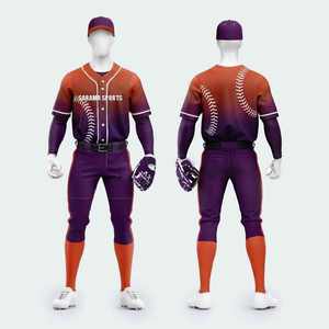 Nuevos Conjuntos de Uniformes de Béisbol Deportivos para Hombre Hechos a Medida de Alta Calidad, Impresión por Sublimación Personalizada, 100% Algodón Transpirable de Secado Rápido - Product Image 1