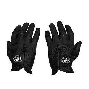 Grace Gants de golf personnalisables unisexe en cuir véritable blanc avec logo personnalisé Mains en cuir PU souple Ensemble non emballé Couleur Style homme - Product Image 1