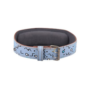 Cowhide Non-Slip Adjustable Unisex Workout Belt Advanced Protection <b>Back</b> <b>Support</b> Weightlifting Belt Double Prong Buckle Strength - Product Image 3