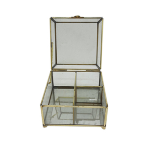 Wholesale Bulk Jewellery <b>Box</b> <b>Glass</b> and Brass With Silver Plating Customized Product for Wedding Decoration Handmade Bulk - Product Image 4