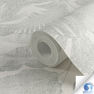 ทำในเยอรมนี-ม้วนวอลล์เปเปอร์ที่วางไว้ล่วงหน้าป่าสีเขียวสีเทาสีขาว-ไม่ทอไวนิลวอลล์เปเปอร์ติดกาวล่วงหน้า-10,05x0,53เมตร - Product Image 2