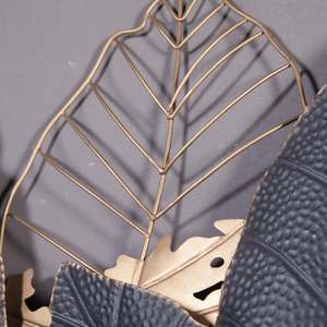 Arte de pared de hojas de calidad superior para habitación de invitados y decoración de sala de estar nuevo diseño minimalista arte colgante de pared de hierro hecho a mano - Product Image 3