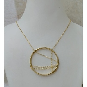 Handmade Brass <b>Necklaces</b> with Gold Plating Geometric and Classic Style Featuring Diamonds Pearls Emotions for Wedding Gift - Product Image 2