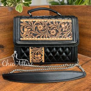 Bolso de mano de lujo personalizado para mujer 2025, de cuero con herramientas a mano bandolera, bolsos de cadena acolchados, bolsos de hombro de diseñador de cuero genuino - Product Image 1