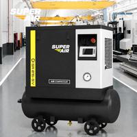 Compresseur à vis Super Air Metal Fabrication 15KW 8bar 2,4m³/min 380V pour équipement CNC, opérations de perçage et de fraisage CE