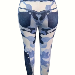 กางเกงเลกกิ้งกีฬาเอวสูงของผู้หญิงกางเกงโยคะเนื้อแข็งยืดหยุ่นได้สำหรับยิมวิ่งจ๊อกกิ้งแห้งเร็ว - Product Image 1