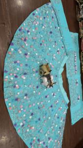 Phổ biến nhất của phụ nữ thiết kế hoa làm việc & thêu Sequins trên Faux georgette lụa ren quần áo trên bán! - Product Image 6