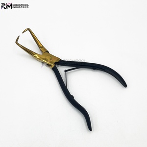RMI Gold & Black Best Quality <b>Micro</b> Links <b>Bead</b> <b>Hair</b> <b>Extension</b> Pliers Sustainable Stainless Steel Round Tip <b>Hair</b> <b>Extension</b> Tools - Product Image 2