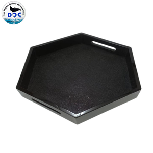 Plateaux de service de stockage en faux hexagone Shagreen de haute qualité 100% faits à la main pour la décoration de la maison - Product Image 1