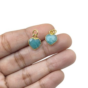 จี้หัวใจอเมซอนชุบทองด้วยไฟฟ้าเครื่องประดับอัญมณีธรรมชาติทำจากทองแดงแบบ DIY - Product Image 3