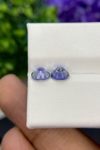 Par de lupas de forma redonda de tanzanita bicolor rara, piedra preciosa de zoisita limpia para hacer joyas, piedras preciosas sueltas a precio competitivo - Product Image 3