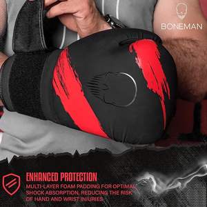 ถุงมือฝึกซ้อมหนัง PU ปรับแต่งได้ สำหรับกีฬา ป้องกันแรงกระแทก สไตล์นักมวย สำหรับฝึกซ้อมมวยไทยกลางแจ้ง - Product Image 4