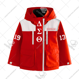Chaqueta Cortavientos Delta Sigma Theta Lista para Enviar, Chaqueta Cortavientos con Capucha de Alta Calidad, Chaqueta Deportiva Plegable - Product Image 1