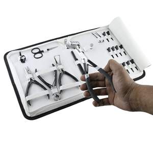 Herramientas de extensión de cabello de microperlas Premium, enhebrador de cuentas de gancho de bucle, aguja de coser de trama, cortador de unión de fusión, alicates de extensión de cabello - Product Image 6