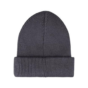 Hombres Mujeres Pure Color Full Wool Soft Warm Winter Hats logo Gorro de punto personalizado al por mayor con el último diseño servicio OEM - Product Image 3