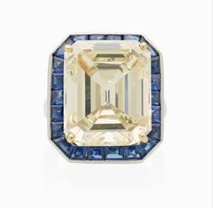 Precio de Subasta para un Anillo de Cóctel de Acero Industrial DIY con Diamante de Corte Esmeralda de 17.35 Quilates, Claridad SI1, Fabricación OEM - Product Image 2