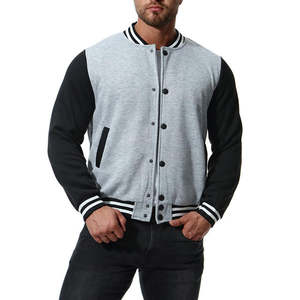 2024 chaquetas universitarias de lana de alta calidad para hombres, logotipo personalizado, diseño de retazos de letras lisas, temporada de invierno de calle alta - Product Image 4