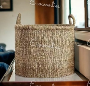 Bamboo <b>Storage</b> Baskets with Handles Home Decorative Clothing Organizers for Living Room or Wardrobe - Product Image 6