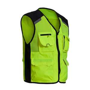 Factory Wholesale Customization Multi-pocket <b>Man</b> Work Cargo Photographer Black Mesh Utility Windproof Outdoor Fishing <b>Men's</b> <b>Vest</b> - Product Image 5