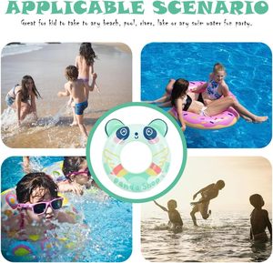 New Style Panda <b>Inflatable</b> Swim Ring with Handles Kids Pool Float PVC Floating Tube Lightweight Easy Inflate for Boys Girls - Product Image 5