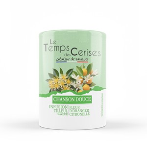 Infusión Herbal de Linden “Chanson Douce” – Flor de Naranjo – Lata de 30g (1.1 oz) de Le Temps Des Cerises con Certificación IFS - Product Image 1