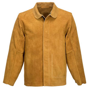 Chaqueta de cuero de soldadura de cuero industrial/Chaqueta resistente al fuego/ropa de soldador de cuero de vaca - Product Image 6
