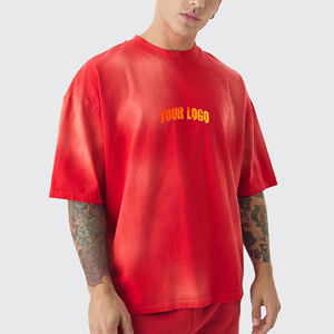 OEM-ODM ใหม่เสื้อแนวสตรีทผ้าคอตตอน100% 250GSM วินเทจฟอกสีกรดเสื้อยืดใส่ได้พอดีตัวแบบโอเวอร์ไซส์ - Product Image 4