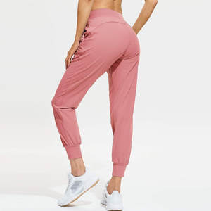 กางเกงวอร์มทรงสลิมฟิตสำหรับผู้หญิงยืดได้4ทางสำหรับฤดูหนาวกางเกงวอร์มน้ำหนักเบามีเชือกรูดและกางเกงวอร์ม - Product Image 2