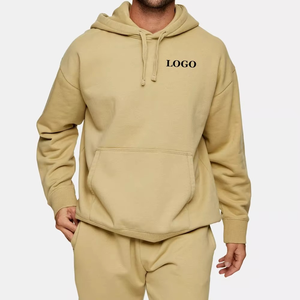 Wholesale Premium Quality Custom Logo Design Breathable Winter Hooded Jogging Tracksuits Casual <b>Men</b> 100% Cotton Unisex Tracksuit - Product Image 5
