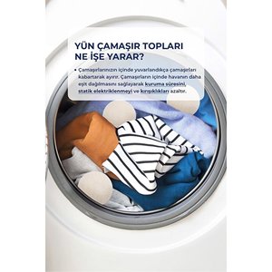 Aceite de Lavanda, Paquete de 6 Bolas de Secado de Lana, Suavizante de Telas Natural, Bolas y Discos de Lavandería, Talla Única, Hecho en Turquía - Product Image 5