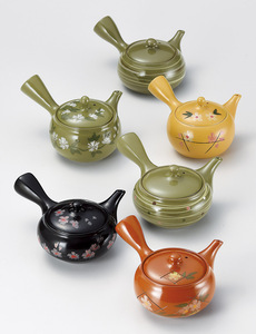 Théière en céramique à fleurs de cerisier, style japonais, poignée latérale, Kyusu avec couvercle, design Wabi Sabi pour le thé vert - Product Image 4
