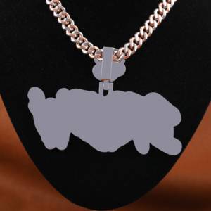 Personalizado 10kt oro blanco 18K chapado en oro DREW letra completo Iced Moissanite Unisex diamante colgante plata esterlina joyería del cuerpo - Product Image 2