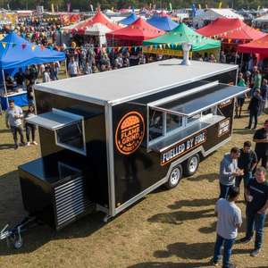 Food Truck, Rimorchio per Cibo, Mini Chiosco Mobile per Hamburger, Pizza, BBQ, Fast Food, Bicicletta Gelateria in Vendita - Product Image 4